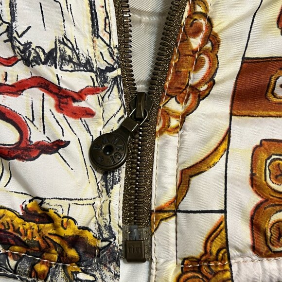 Rare Emmegi Austria Vtg Dragon Print Ski Jacket Size S 90s Maximalist Baroque - Picture 9 of 16